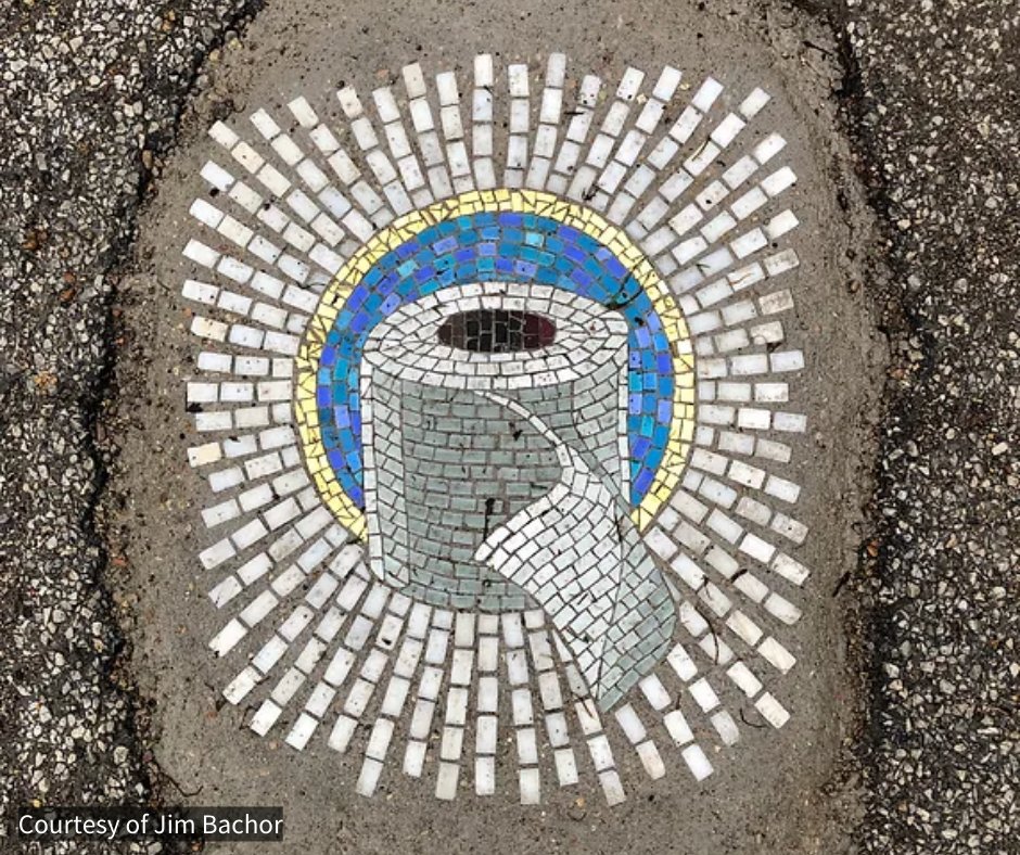 “My goal in life is to drag the artform of the mosaic kicking and screaming into the 21st century,” says artist Jim Bachor. The Rundown podcast host @erinallen_show talks to Bachor about filling potholes with tile artwork. Listen now 👉 trib.al/hYV3uVd