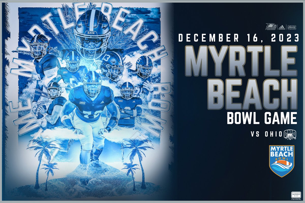 Georgia Southern Football (@gsathletics_fb) on Twitter photo Georgia Southern to Face Ohio in <a href="/MBBowlGame/">Myrtle Beach Bowl</a>; Tickets On Sale Now
📰 bit.ly/3T3LlWM
#HailSouthern Georgia Southern to Face Ohio in <a href="/MBBowlGame/">Myrtle Beach Bowl</a>; Tickets On Sale Now
📰 bit.ly/3T3LlWM
#HailSouthern
