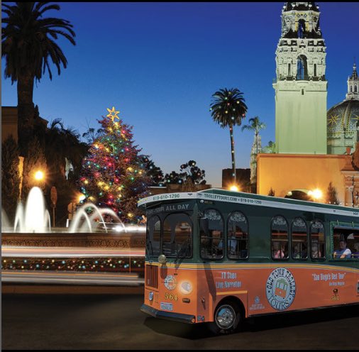 See San Diego’s Old Town in all of its holiday glory on @oldtowntrolley‘s Holiday Lights and Sights Trolley Tour. 🎄 

Be sure to grab a warm, delicious meal at @CasaGuadalajar1 afterward! 😉

📷: Old Town Trolley Tours
.
.
.
#CasaGuadalajara #OldTown #OldTownSanDiego #SanDiego