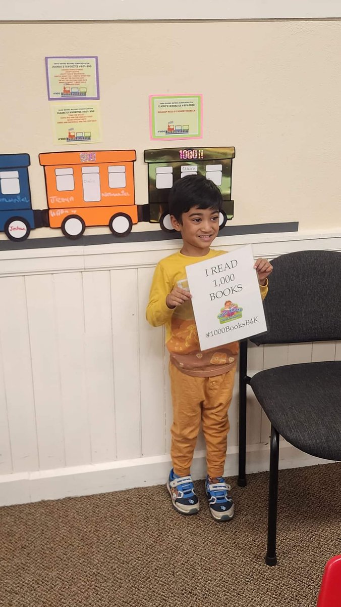 Congrats to this friend, one of our BBC students who has completed 1000 Books Before Kindergarten at Hopedale's Bancroft Memorial Library. Families who have not checked out this great literacy program should do so. Way to be a reader! #bbchopedale #1000booksbeforekindergarten