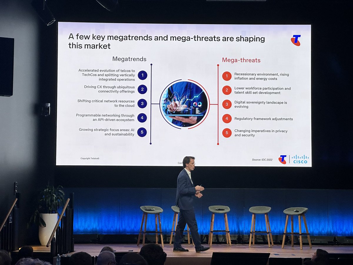 Privileged to sit in and listen to Cisco’s Paolo Campili talk about mega SP trends impacting the SP market here at the Telstra Day event in Melbourne