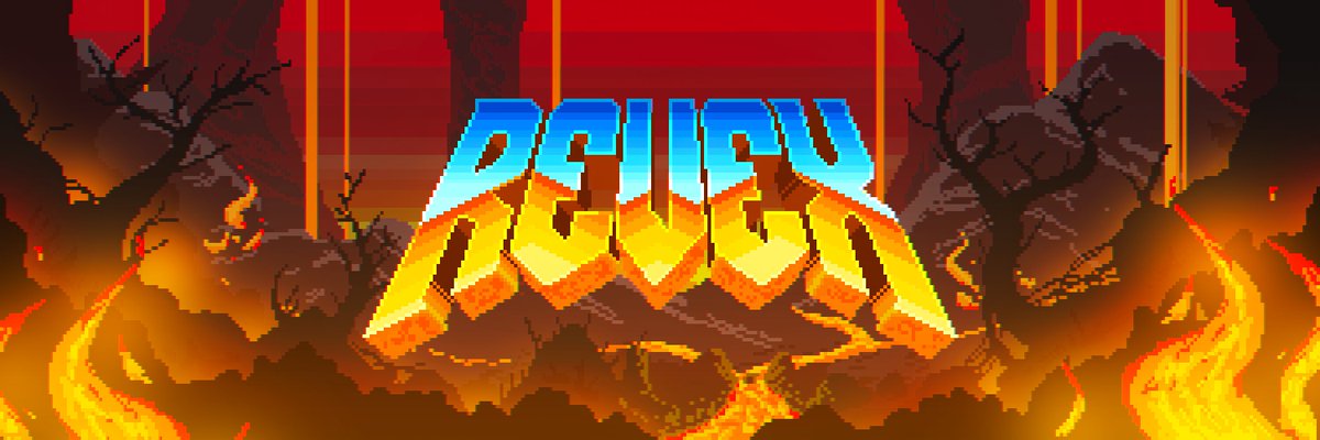 MidnightDiesel's tweet image. SoaR Revex Header #SoaRRC  
DooM//375x125 Blk
@SoaRGaming #Pixelart #Doom