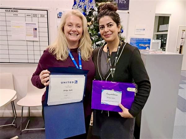 Congratulations to our CSR Shilpy celebrating 5 years @United LHR today. All the best from all the team in London. @WeAreUnited #BeingUnited