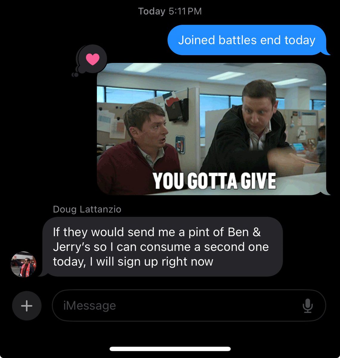 Moojenowski's tweet photo. @TheBattlesEnd if you @DoorDash some ice cream to @DougLatts to help cope with the snub he said he'll join immediately. Worth it. https://t.co/BYTKyanQpJ