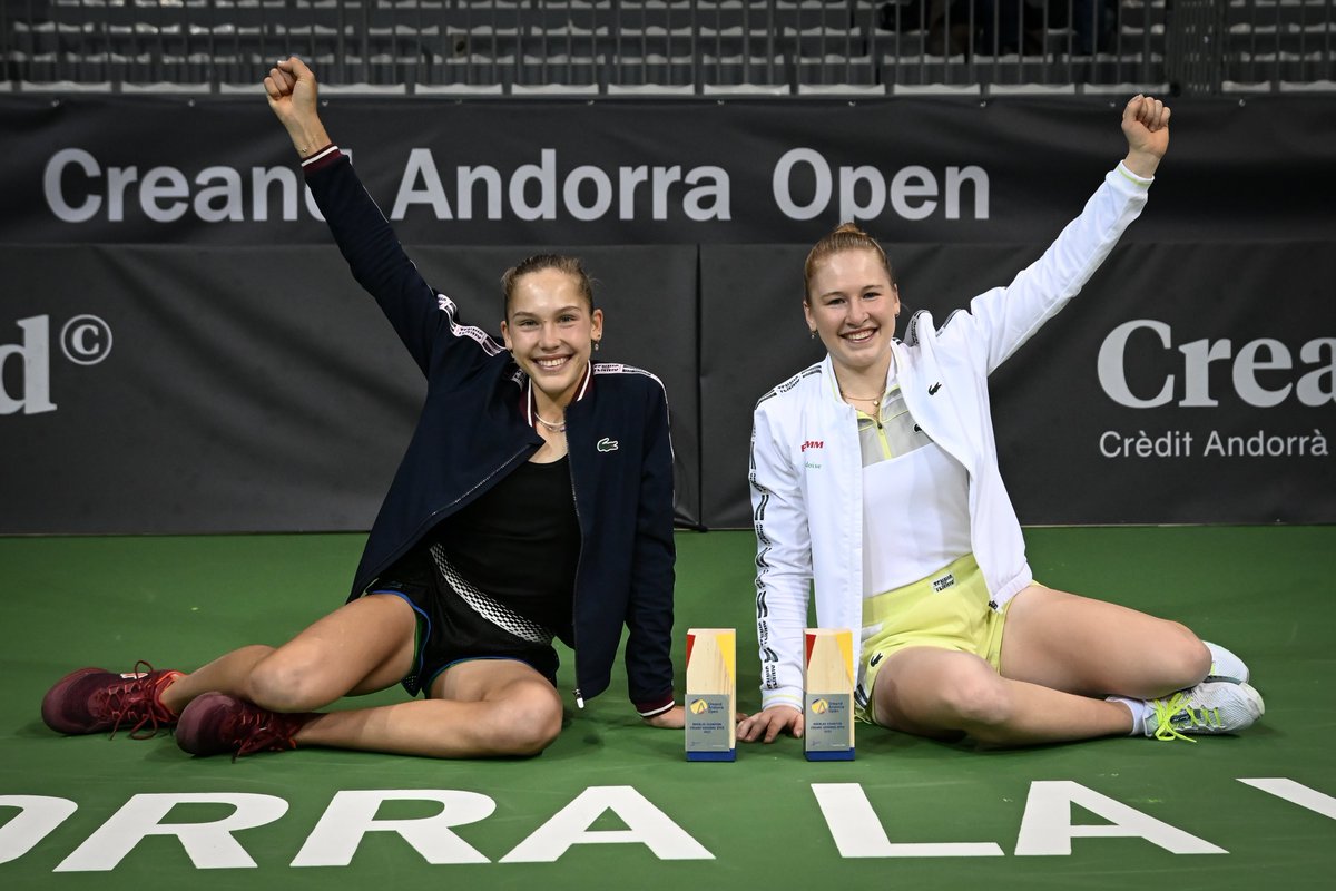 AndorraOpenWTA's tweet photo. 🏆 Campiones de dobles Erika Andreeva &amp; Celine Naef

@WTA @tennium @CreandSupport / #wta #tennis #andorraopen #andorra https://t.co/gydmjO2ss6