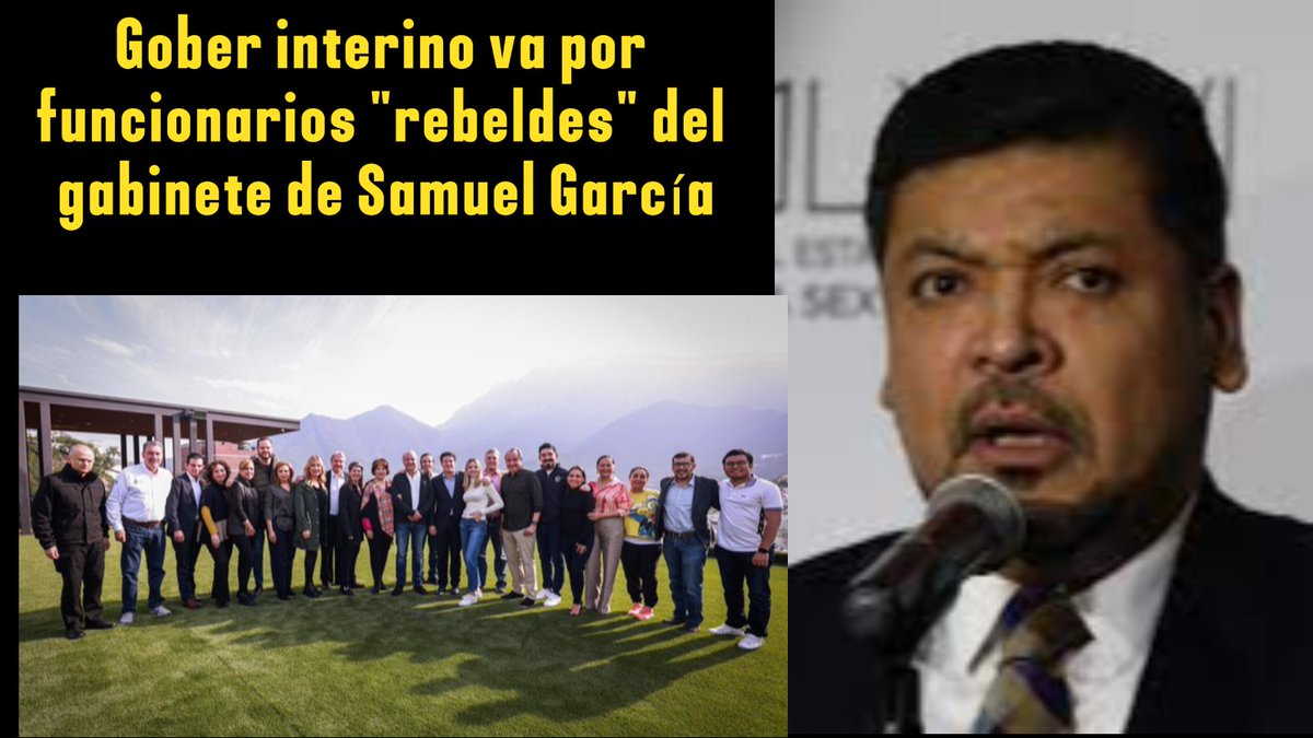 🔴⚡️Ojo con esto 👇
El gobernador interino designado x <a href="/CongresoNL/">Congreso Nuevo León</a> y validado x <a href="/SCJN/">Suprema Corte</a>  Luis Orozco ya alista los primeros ceses 🔥 de funcionarios del gabinete de <a href="/samuel_garcias/">Samuel García</a> y <a href="/nuevoleon/">El Gobierno de Nuevo León</a> que han desairado sus instrucciones
💥<a href="/LuisOrozcoNL/">Luis Enrique Orozco</a> tiene el respaldo de la <a href="/FiscaliaNL/">Fiscalía Nuevo León</a>