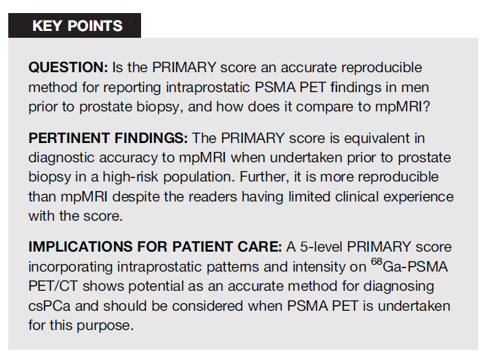 Reproducibility and Accuracy of the PRIMARY Score on PSMA PET and of PI-RADS on Multiparametric MRI for Prostate Cancer Diagnosis Within a Real-World Database jnm.snmjournals.org/content/early/… 
#prostatecancer #CancerResearch #MolecularImaging