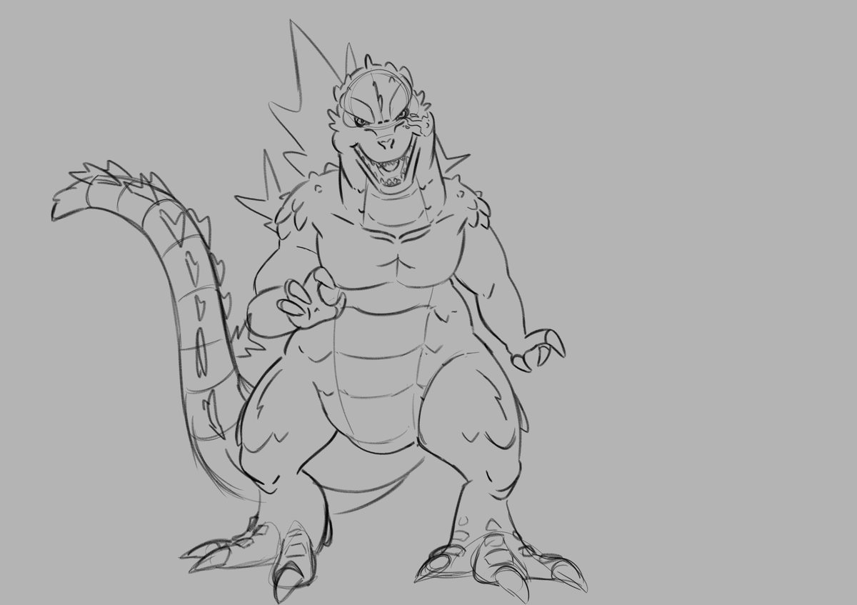ceadarkness's tweet photo. WIP of Godzilla Minus https://t.co/gdI3Er4ejK
