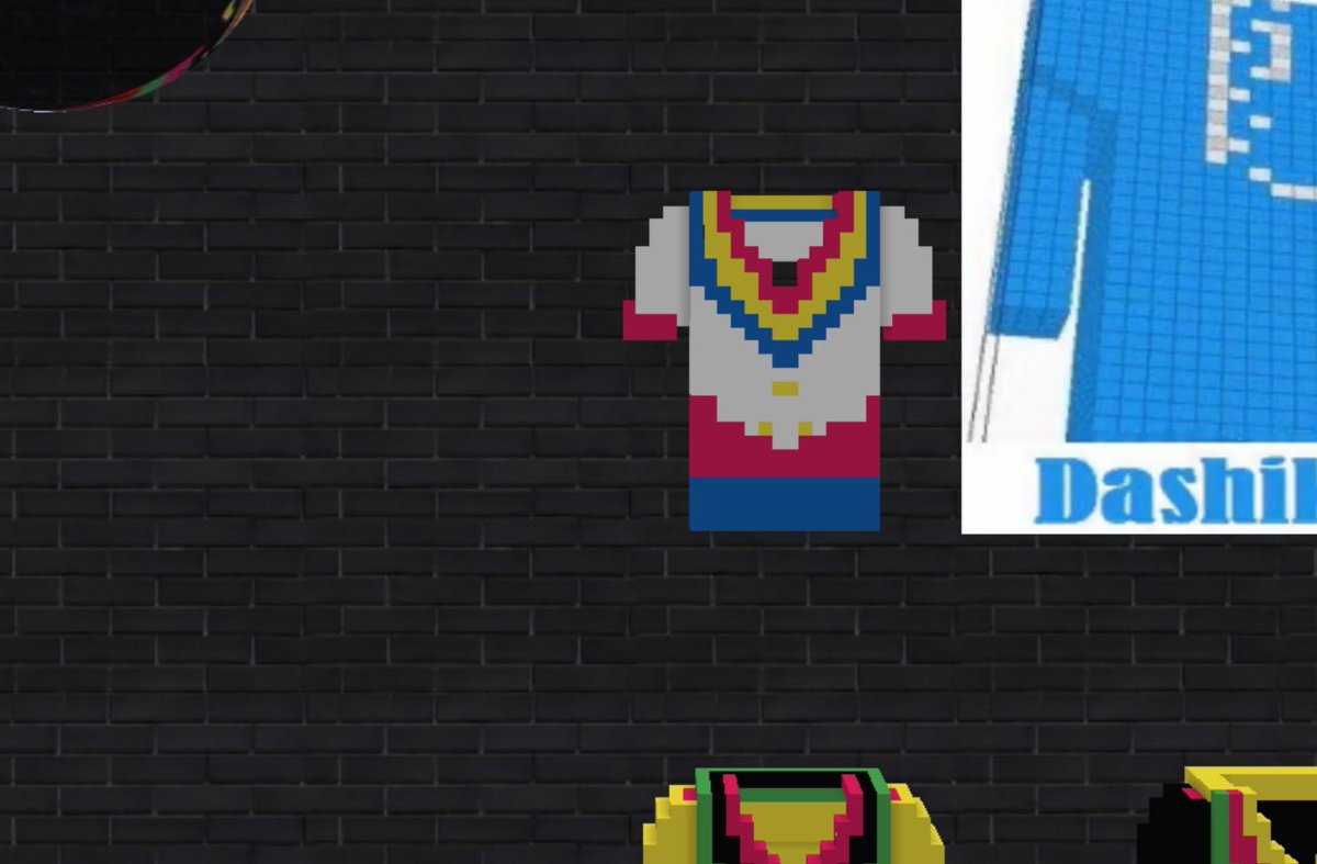 Checkout ‘White Dashiki 2’ by @DashikiNFT in the, “Genesis” collection at our @cryptovoxels market using the link below!

voxels.com/play?coords=E@…
💥no login required!
💥access with a computer, phone, or VR headset!  

#African #NFTwearable #AR #crypto #art