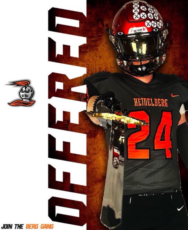 Excited to receive an offer from <a href="/BergFootball/">Heidelberg Football</a>. Thank you for the opportunity <a href="/_Richmond15/">Bruh Man</a>.
<a href="/hoyafbrecruit/">HoyaFBrecruiting</a> <a href="/hhshoyafootball/">Hoya Football</a> 
<a href="/TheCoachCassidy/">Josh Cassidy, Ed.D.</a> <a href="/CoachMahan_1/">Fran Mahan</a>