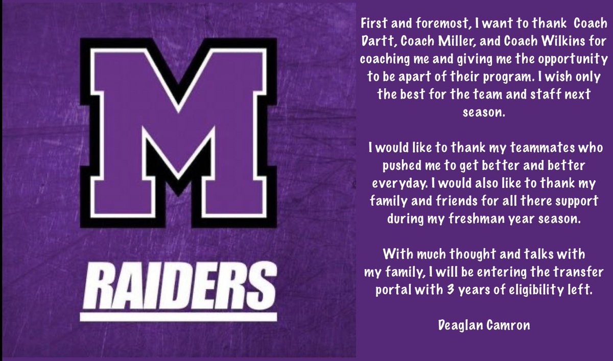 I will be entering the transfer portal December 4th with 3 years of eligibility. Coaches, feel free to reach out to me when the portal opens.   <a href="/CoachRodeBV/">Richie Rode</a> <a href="/CoachVillegasBV/">Dave Villegas</a> <a href="/H2_Recruiting/">Hasani (H2) | Football Recruiting</a> <a href="/larryblustein/">Blustein Recruiting</a>