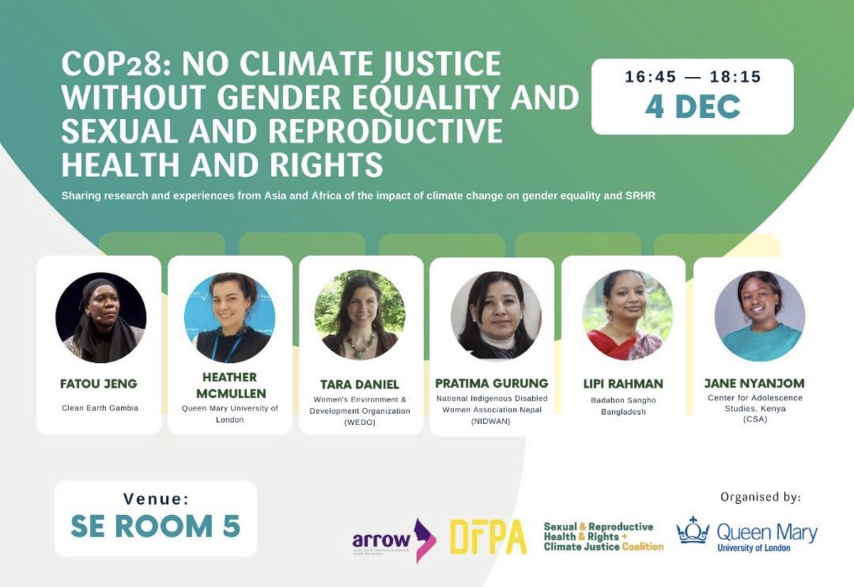 CSA_Kenya's tweet photo. CSA is making waves at #COP28, championing a sustainable future!

Our objectives are clear: Advocate for climate action that prioritizes sexual and reproductive health, fostering a world where every individual can thrive.

For more, meet @nyanjomjane1 SE ROOM 5 today👇🏽
#CSAEngage https://t.co/bWQ8i1vPF1