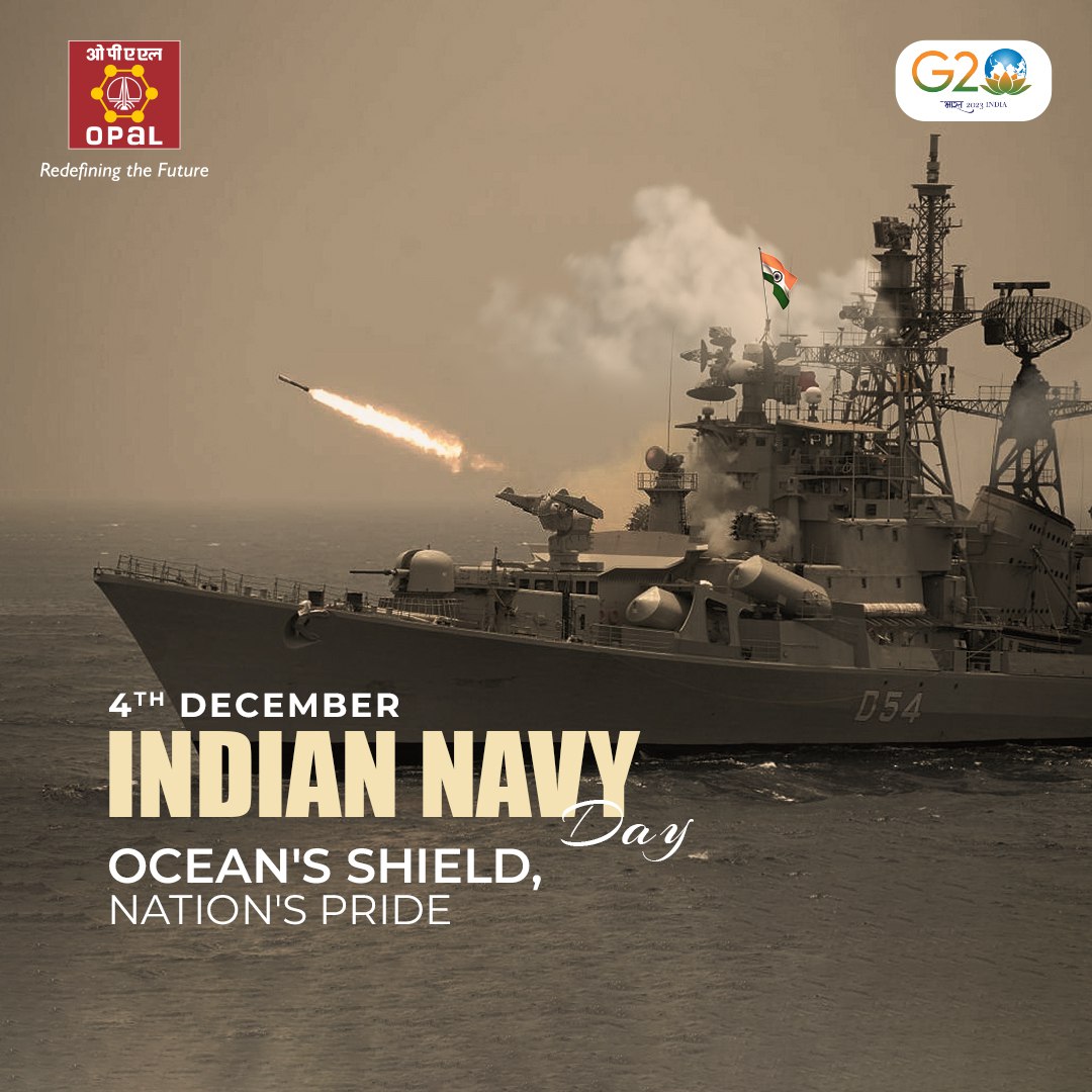 OpalIndiaIn's tweet photo. Saluting the Ocean's Shield, Embracing the Nation's Pride!
Happy #IndianNavyDay to the fearless guardians of our maritime borders. Saluting their dedication, courage, and commitment to safeguarding our nation!
#OceanShield #NationsPride #Guardians #ProudIndian #OPaL #OPaLians https://t.co/BSNVyH24lD