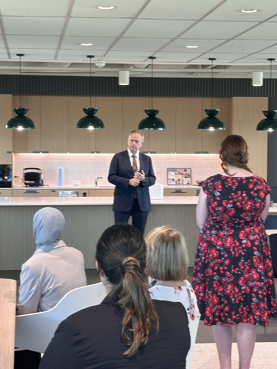 PVC_CBR's tweet photo. It was great for @billshortenmp to take the time to visit the our offices today to explain his passion and vision for the @NDIS  and to thank NDIA staff for the small part we play in a cornerstone of a fairer and more inclusive Australia. https://t.co/dCQHqTlCUl