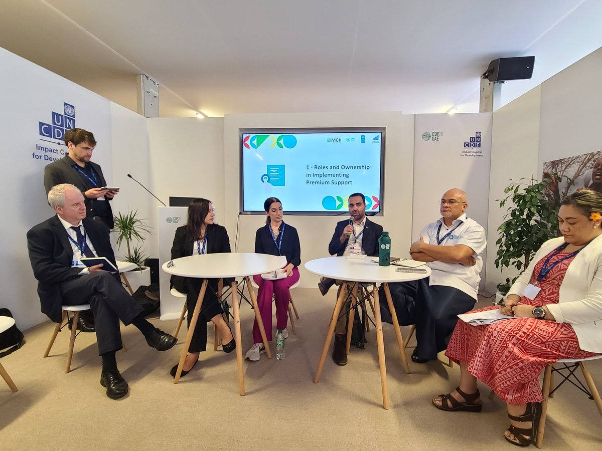 Discussing premium support for the most vulnerable on an individual and meso level at @UNCDFdigital pavilion #COP28 with @PacificInsuran2 @CentreForDP @TheGlobalShield @FijiGovernment @TongaGov_RBX and @UNUEHS #UNUatCOP28