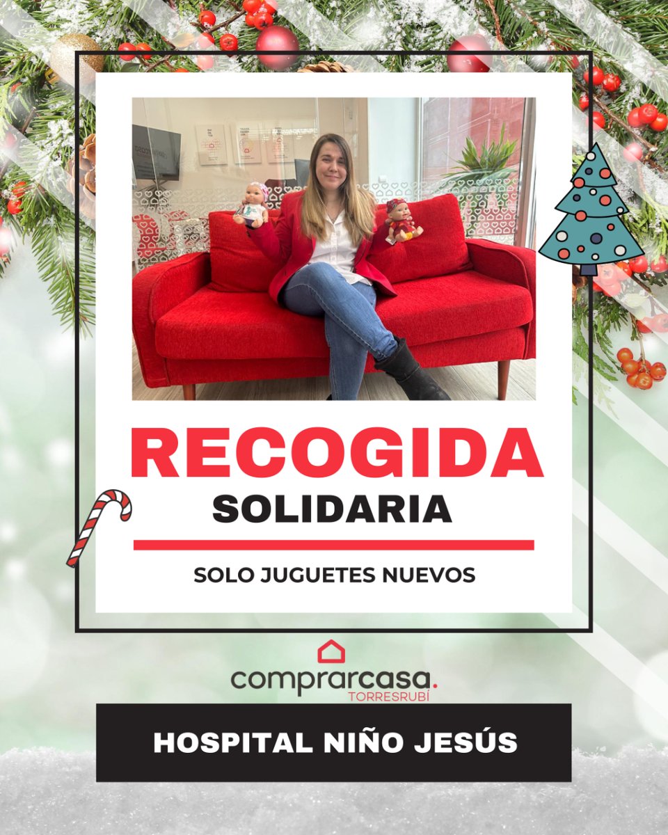 🤍 Navidad Solidaria 🎅
Hasta  15 de diciembre puedes hacer tu donación de juguetes nuevos para los niños hospitalizados en el Hospital Niño Jesús. Por cada donación participarás en un sorteo en el que han colaborado muchos negocios del barrio.