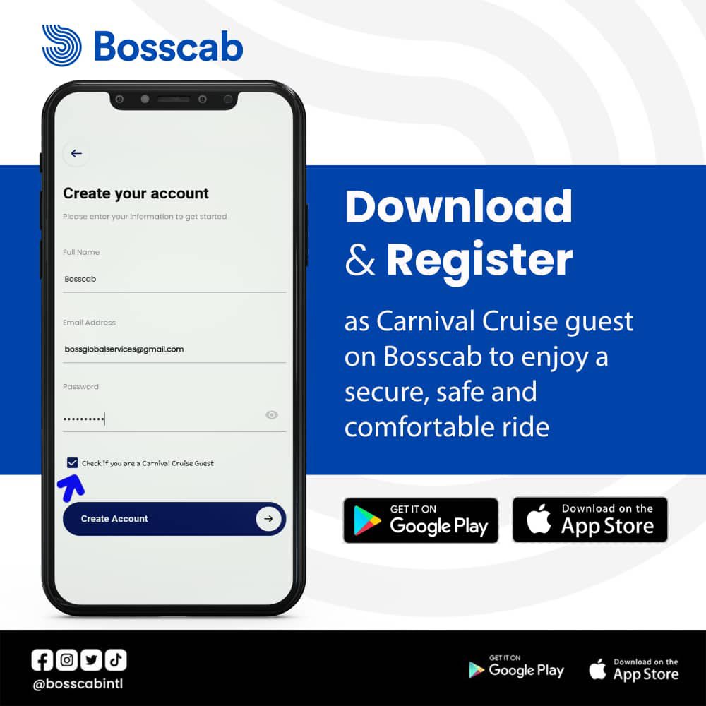 The Cross River State Ministry of Transportation has made provisions for a SECURED, CLEAN AND COMFORTABLE ride during and after the Cross River State Festival Season. To access these rides kindly Download Bosscab from Google play store or App Store