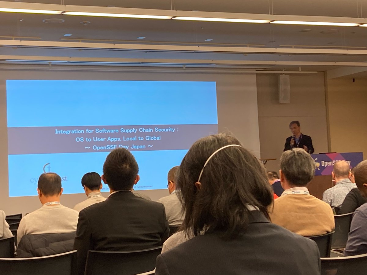 miraclelinux's tweet photo. Open SSF Day Japan 池田さんのセッションの様子です!☆ζ(。☌ᴗ☌。)ζ
#OpenSSFDay #osssummit https://t.co/EFVaRMynGH
