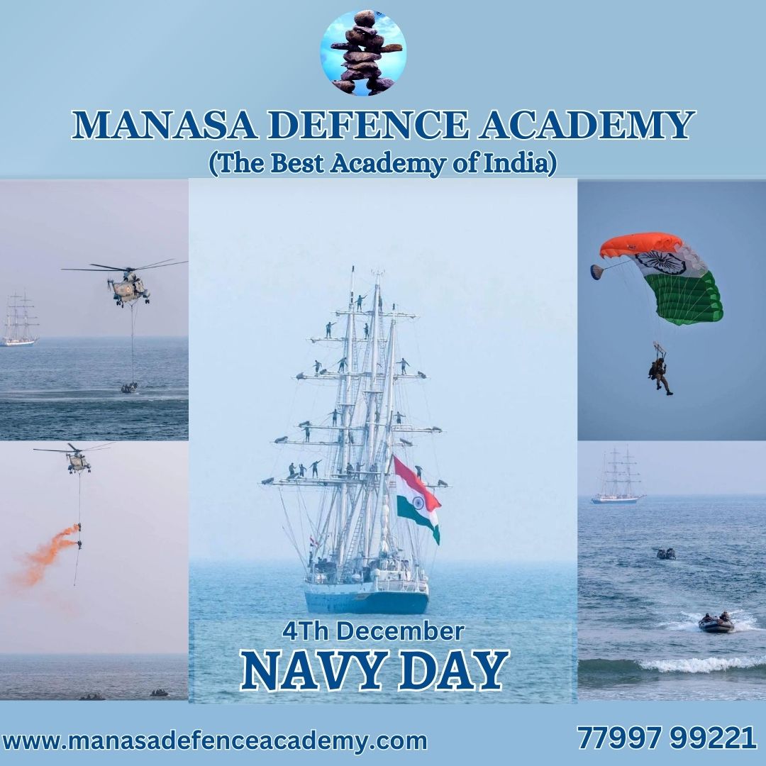 AcademyManasa's tweet image. "Navy Day" 2023 Honoring Bravery on the Seas Every 4th December.

#4thdecember #navyday #navydaycelebrations #indiannavyday #warof1971 #militaryhistory #seaadventures #braveryatsea #proudtoserve #honoringheros #navyday2023 #manasadefenceacademy #bestacademyofindia