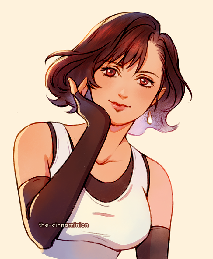thecinnaminion's tweet photo. Can't get enough of Tifa with this look, honestly!

#TifaShortHair https://t.co/Ub4TPIvdFX