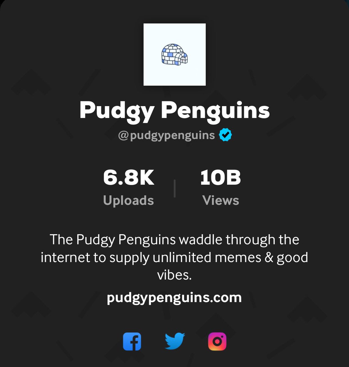 The Pudgy Penguins GIFs and stickers on GIPHY have reached 10B views. With 10B views and millions more each day, our GIFs allow us to cement the Pudgy Penguins IP in internet culture, becoming a brand people interact with every day.