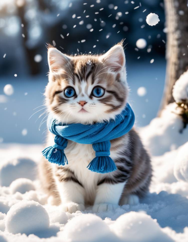 NickCaptain6's tweet photo. What do you do on snowy days with some cute kittens?  Generated by stable diffusion
#Cat #stablediffusion #AIGC https://t.co/yMAtF0g98X