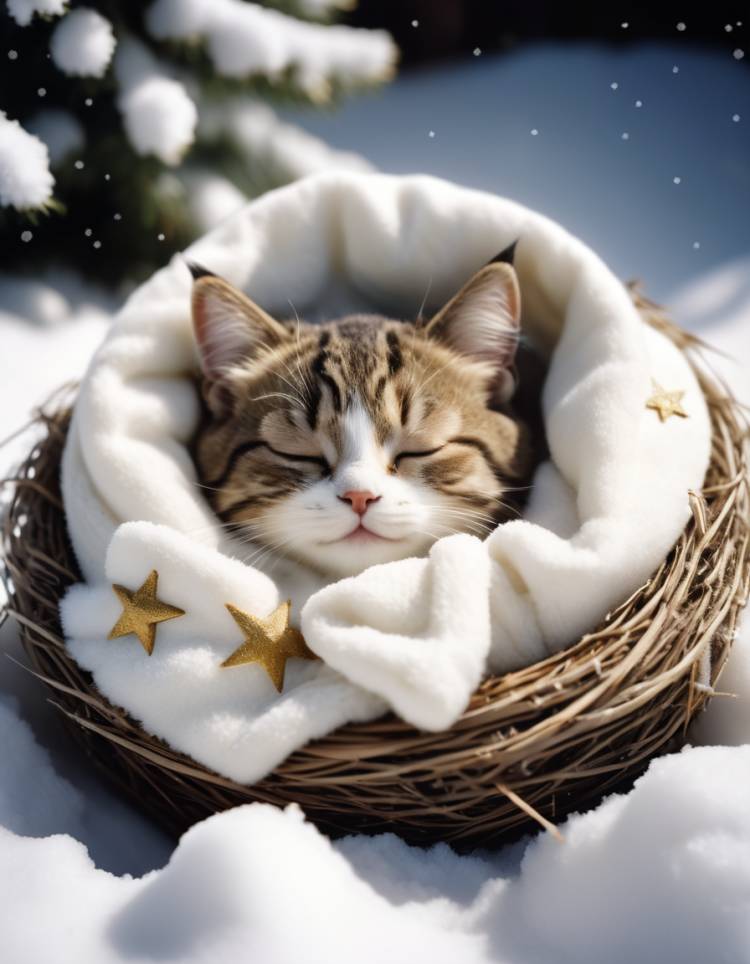 NickCaptain6's tweet photo. What do you do on snowy days with some cute kittens?  Generated by stable diffusion
#Cat #stablediffusion #AIGC https://t.co/yMAtF0g98X