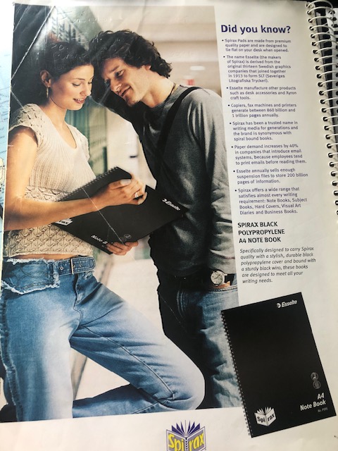 divasamilee's tweet photo. Hey! I have not been here in ages, but I just don't know where else to share this WTF of casual sexual harassment from a print ad for... notebooks? 

Was 2010 really that long ago? https://t.co/RqOfjwECBb