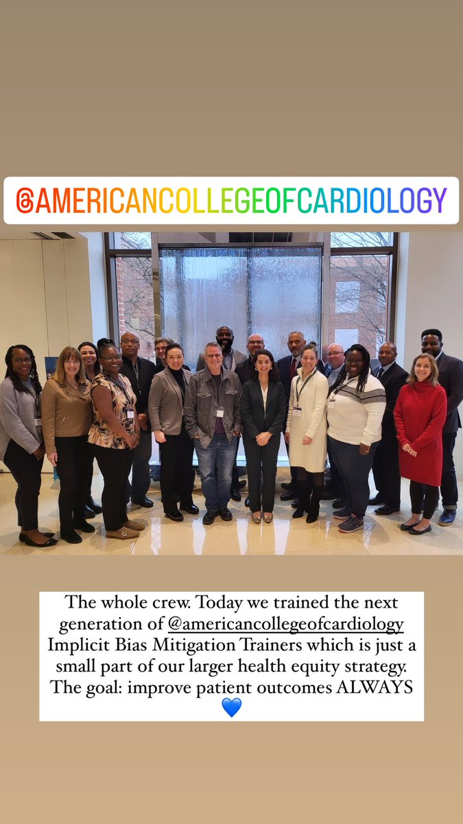 Always proud to be a part of this work, advancing equitable and quality cardiovascular care for ALL. Bravo to our fearless leaders @MelvinEchols9 @DrQuinnCapers4 and our amazing steering committee @DrRobRoswell @KBerlacher @SharonneHayes @ACCinTouch