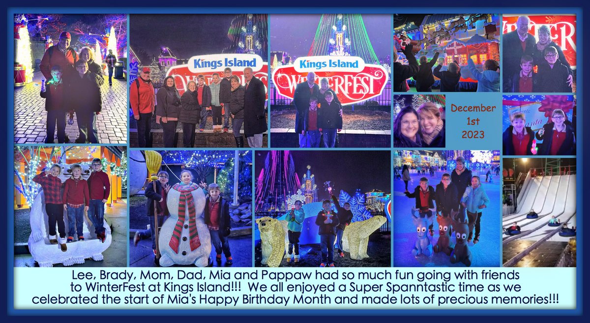 JeanMarieforKY's tweet photo. Lee, Brady, Mom, Dad, Mia and Pappaw had so much fun going with friends to WinterFest at Kings Island!!! We all enjoyed a Super Spanntastic time as we celebrated the start of Mia's Happy Birthday Month and made lots of precious memories!!!  @BSpann30 @BeverlyLawsonKY @SamLawsonKY https://t.co/t7RyrFSyIl