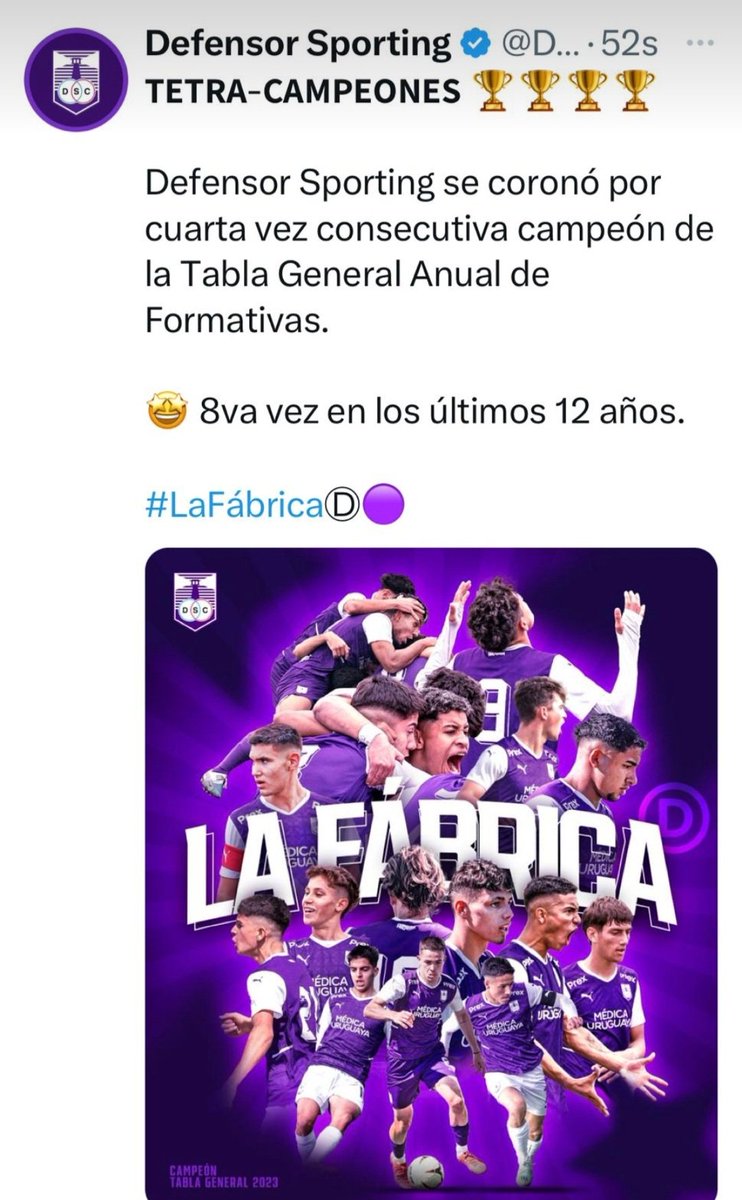 Felicitaciones a todos los que trabajan en las inferiores de nuestra querida violeta