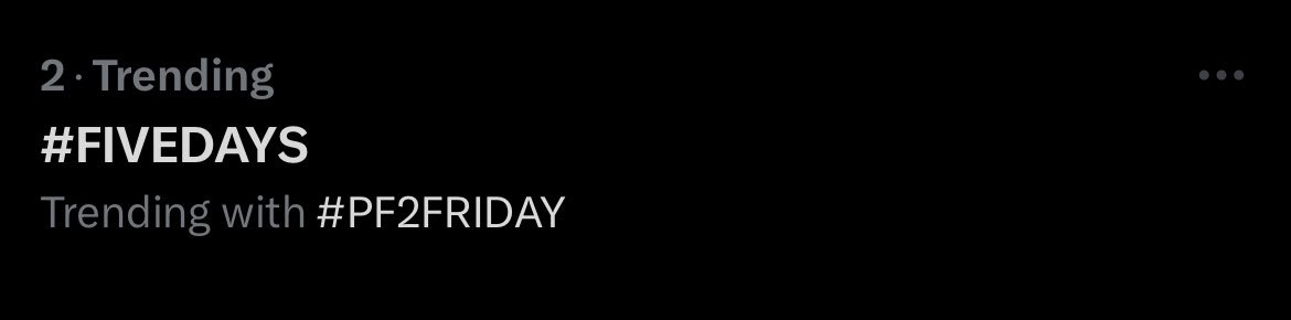 dasiadabarb's tweet image. #2 on US trending #FIVEDAYS #PF2FRIDAY