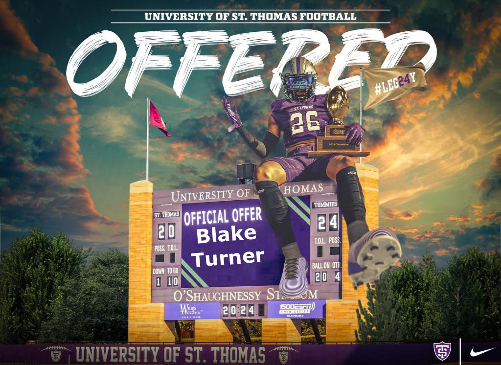 I am blessed and thankful to receive an offer from <a href="/UST_Football/">St. Thomas Football</a>. Thank you coaches for this amazing opportunity.
<a href="/Coach_Caruso/">Coach Glenn Caruso</a> <a href="/OLine_TEK/">Jeff Duvendeck</a> <a href="/BrandonLabath/">Brandon Labath</a> @kuchinski8
