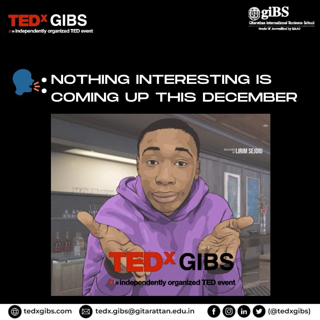 TEDxGIBS's tweet photo. What are you waiting for? Register yourself ASAP

Link in BIO!

#tedx #tedxspeaker #tedxtalks #tedxtalk #tedx2023 #tedxgibs #tedxspeakers #ideasworthsharing #globalcommunity #gibs #gitarattan #gibsrohini #management #law #mba #bba #llb #leadersoftomorrow #lawyersoftomorrow #best https://t.co/zcaixw7SLz