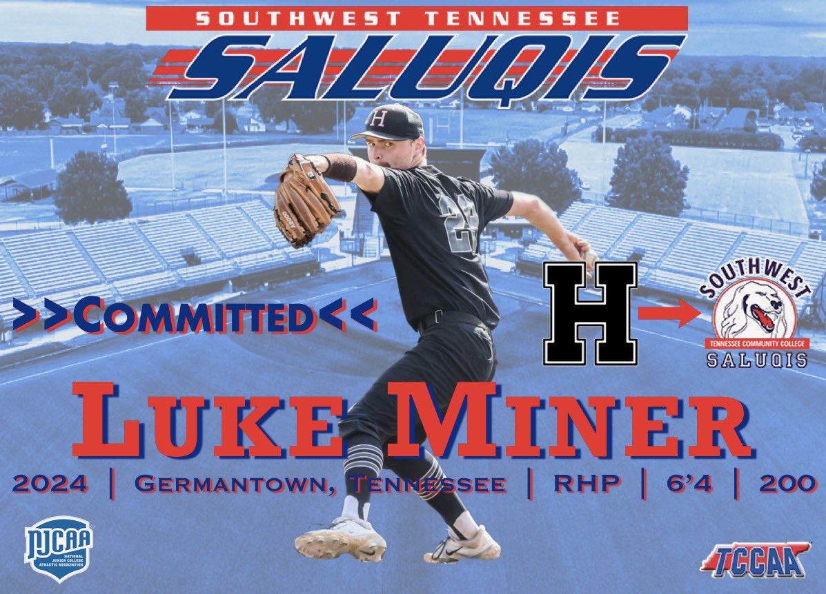lukeminer29's tweet photo. I’m happy to announce my commitment to play baseball for @SWTenn_BSB 
Thank you to everyone who helped me along the way
Go Saluqis https://t.co/BCKrRZkv9H