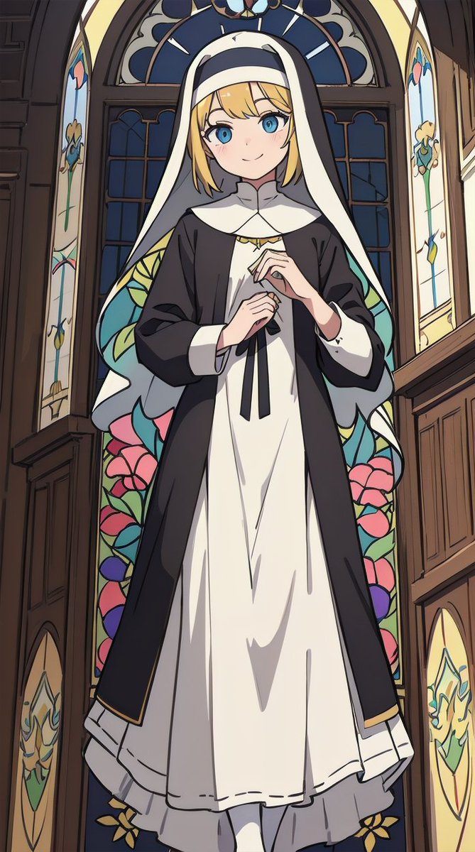 soforeve1145's tweet photo. #AI美少女  #AI绘画 #修女 #nun 微笑着的修女姐姐 https://t.co/Opc8KgVVJ8