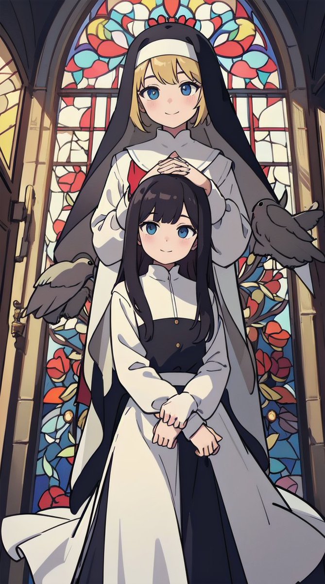 soforeve1145's tweet photo. #AI美少女  #AI绘画 #修女 #nun 微笑着的修女姐姐 https://t.co/Opc8KgVVJ8