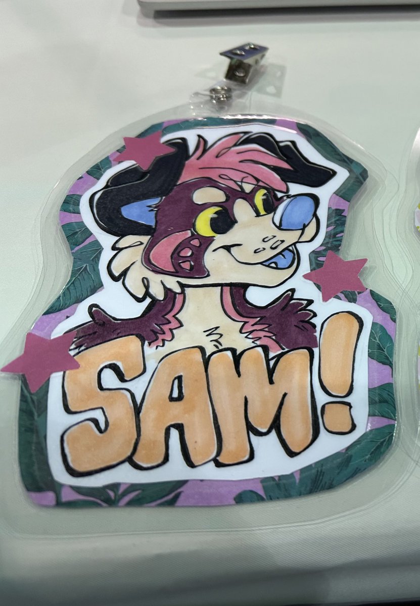 sampandog's tweet photo. My new badge! Thank you @tooiedraws https://t.co/Na8Hk9MEdl