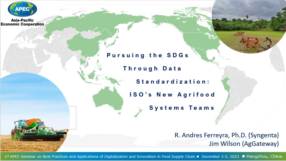 aferreyra's tweet photo. I have an exciting opportunity tonight: to discuss ISO's data-driven agrifood systems standardization activities with a new and important audience: the Asia-Pacific Economic Cooperation (APEC) community. #iso #isostandards #apec #farming #interoperability #data #syngenta https://t.co/UONr2Rozhd