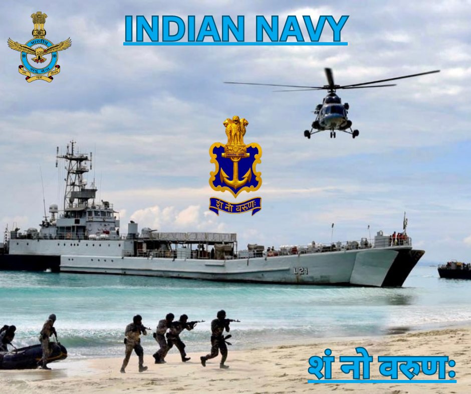 The CAS Air Chief Marshal VR Chaudhari and all personnel of the #IAF convey their greetings & best wishes to the Indian Navy on #NavyDay.