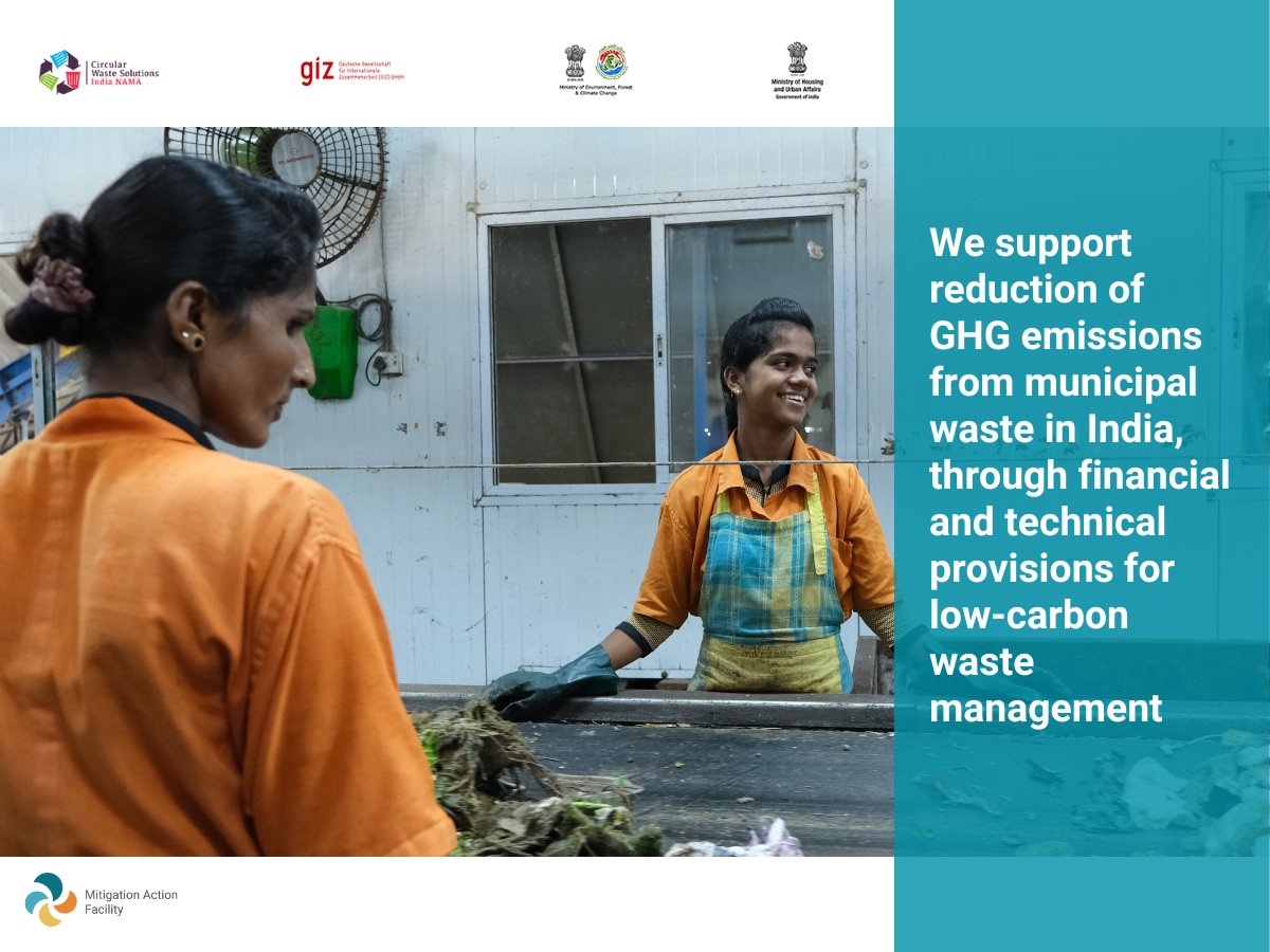 With urban growth India's annual #GHG emissions from municipal solid waste expected to⬆️to around 40 MT by 2030. We are working with the central government & 5 cities to promote #sustainable WM practices that support #climatechange mitigation actions. #COP28 #circulareconomy