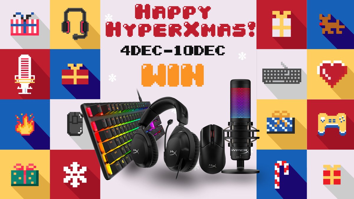 HyperXAnz's tweet photo. #HyperXmas is back!🎄
We’re celebrating 2023 with daily prizes all week.
Each daily entry also grants one entry to the major prize draw of a HyperX peripheral pack!
ANZ residents only. Major prize entries close 10/12/23 @ 11:59pm AEST.
Rules: https://t.co/ieXvqfbY8P https://t.co/uZ1RF5Pszi