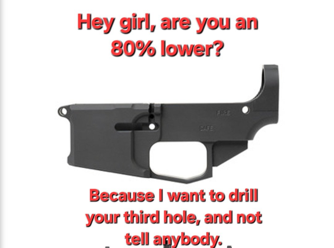 ElmoMusk69420's tweet photo. Let's talk about drilling the third hole. 😉😏😈 #Guns #AR15 #2A #ButtStuff https://t.co/M7BFguhVh4