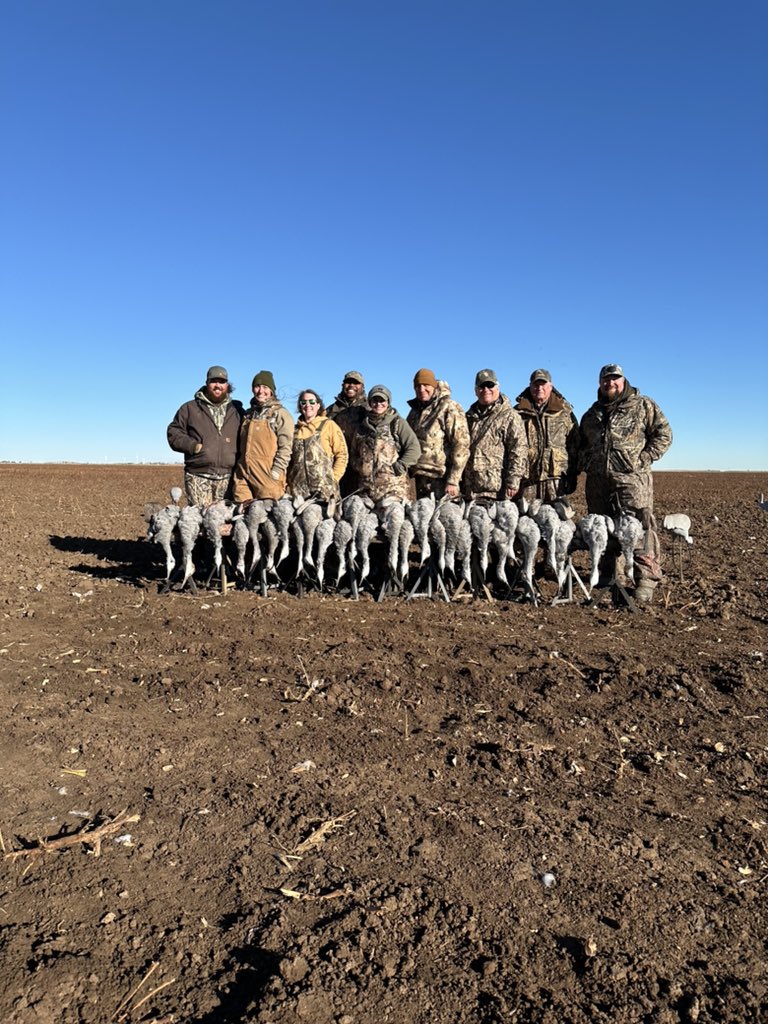 RyanC6625's tweet photo. Had a great weekend hunting with Prairie Bomb Outfitters. If you are looking for a great Sandhill Crane or goose hunt in the Amarillo TX area, check them out. #SandhillCrane #SwampOx #waterfowl #PrairieBomboutfitters https://t.co/MAcXFTZe5J