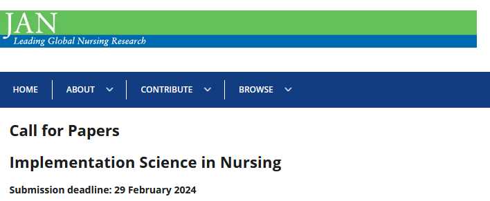 We are pleased to announce that the Special Issue on Implementation Science <a href="/jadvnursing/">Journal of Advanced Nursing</a> has extended the submission deadline to 29 February 2024, for further information- onlinelibrary.wiley.com/page/journal/1… or send me an email/direct message <a href="/ArkersKCWong/">Arkers Kwan Ching Wong</a> <a href="/abrnurse/">Amanda Bettencourt</a> @yorke_janelle