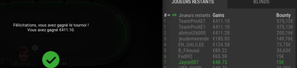 Job done sur les <a href="/Unibet_Poker_Fr/">Unibet Poker France 🔞</a> online series avec plusieurs TF dont 1 victoire sur un 20e et la 1ère place au leaderboard après les 6 premières soirées 
Out depuis samedi soir et jusqu’à la fin des series mais c’est pour la bonne cause ⤴️