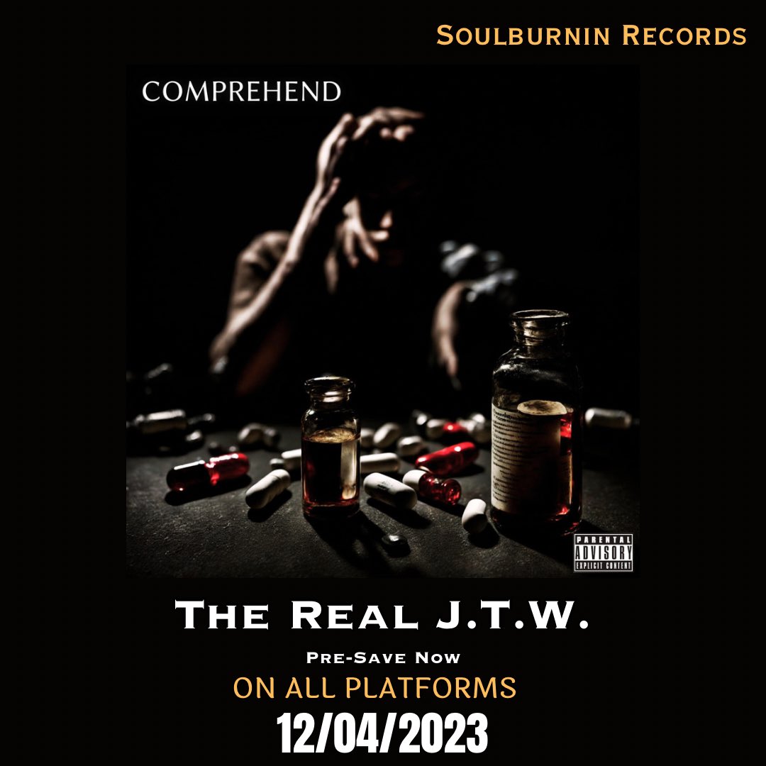 TherealJtw93's tweet photo. MY NEW TRACK “COMPREHEND” drops on all PLATFORMS tomorrow 12/04/2023 🩸@soulburnin2 

Pre-Save Link:
https://t.co/D5B7IZxSj9

#newmusicmonday #addiction #fy https://t.co/P5tU9V9O02