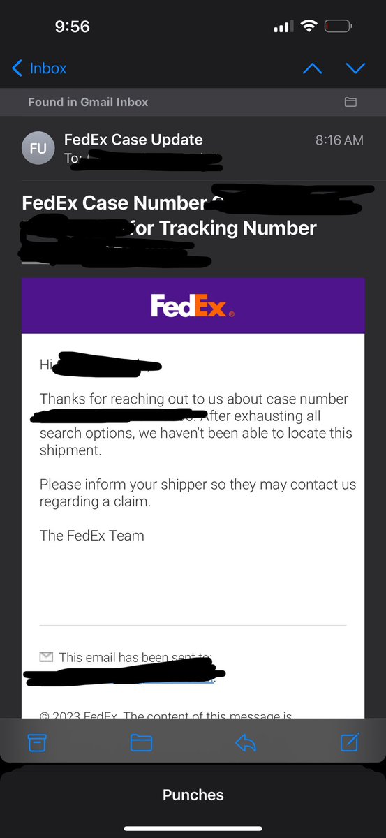 iKage's tweet photo. @snkr_twitr FedEx strikes again. These was for my dusk 5’s https://t.co/S0vhxBn9Ay