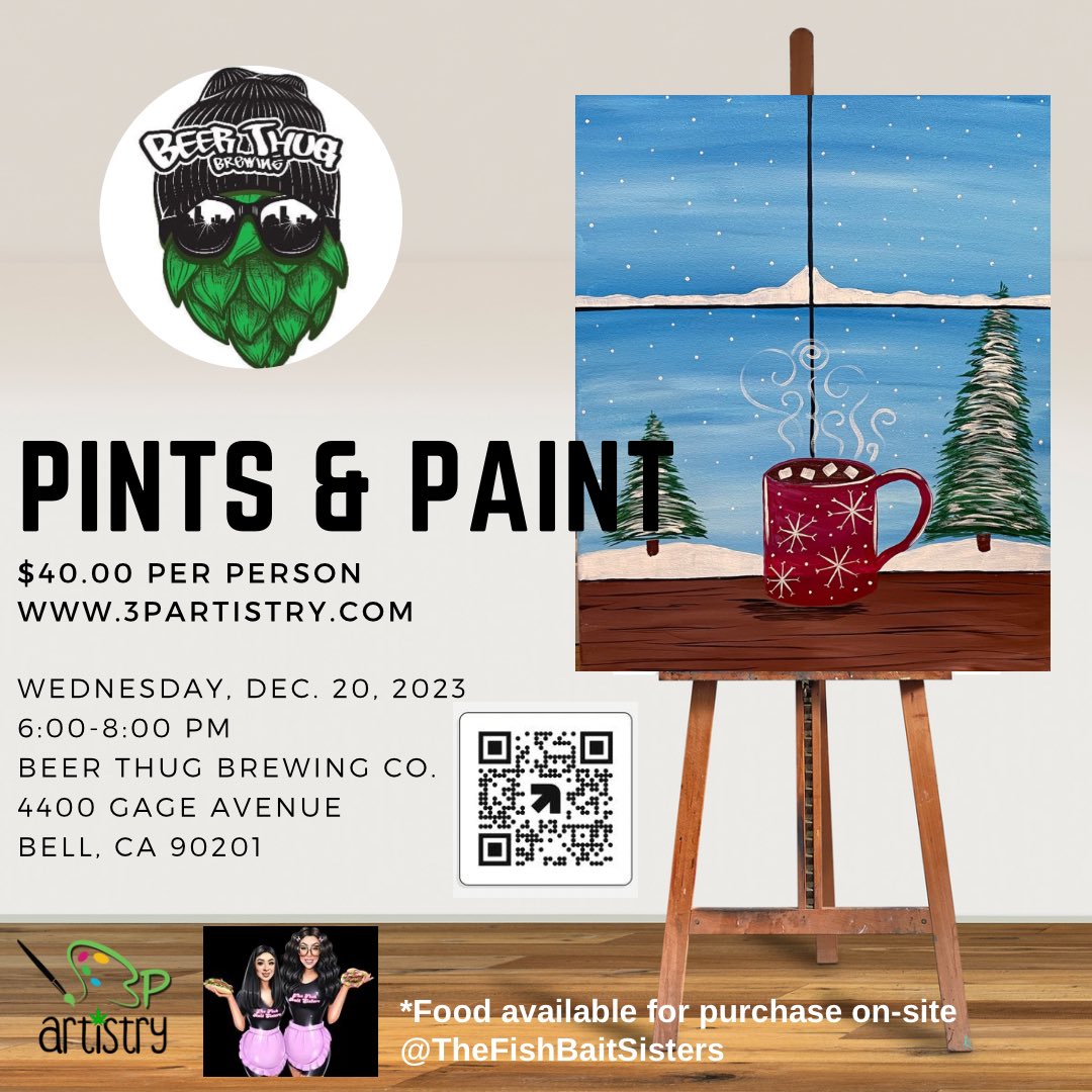 EnlightenedAunt's tweet photo. If you’re local and looking for something to do, come have a drink and paint with me!
#PaintNightWithTam
#3PArtistry
#PaintAndSip
#PintsAndPaint
#Breweries https://t.co/tU3GD40pJX
