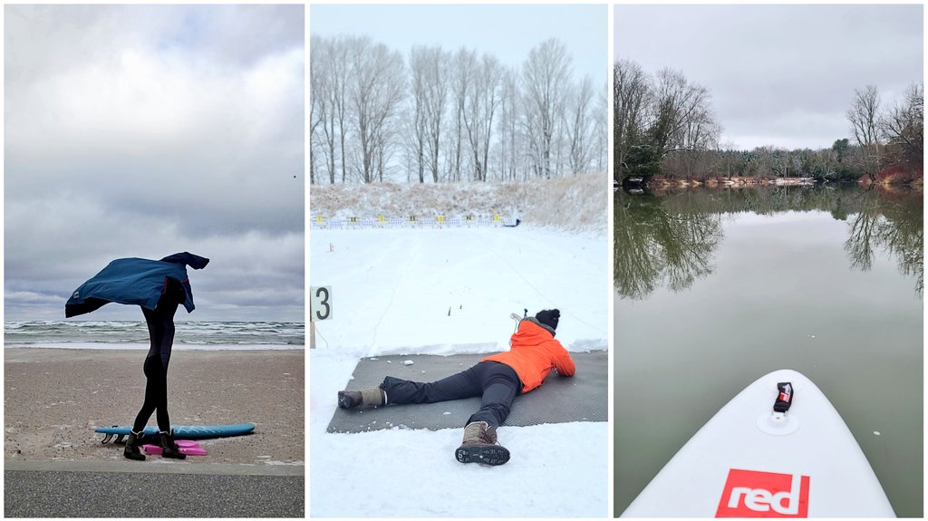 Surfed, had some biathlon fun, stand-up paddleboarded...all this past week. I love #winter in #Ontario 😍❄️ #DiscoverON #SGeorgianBay